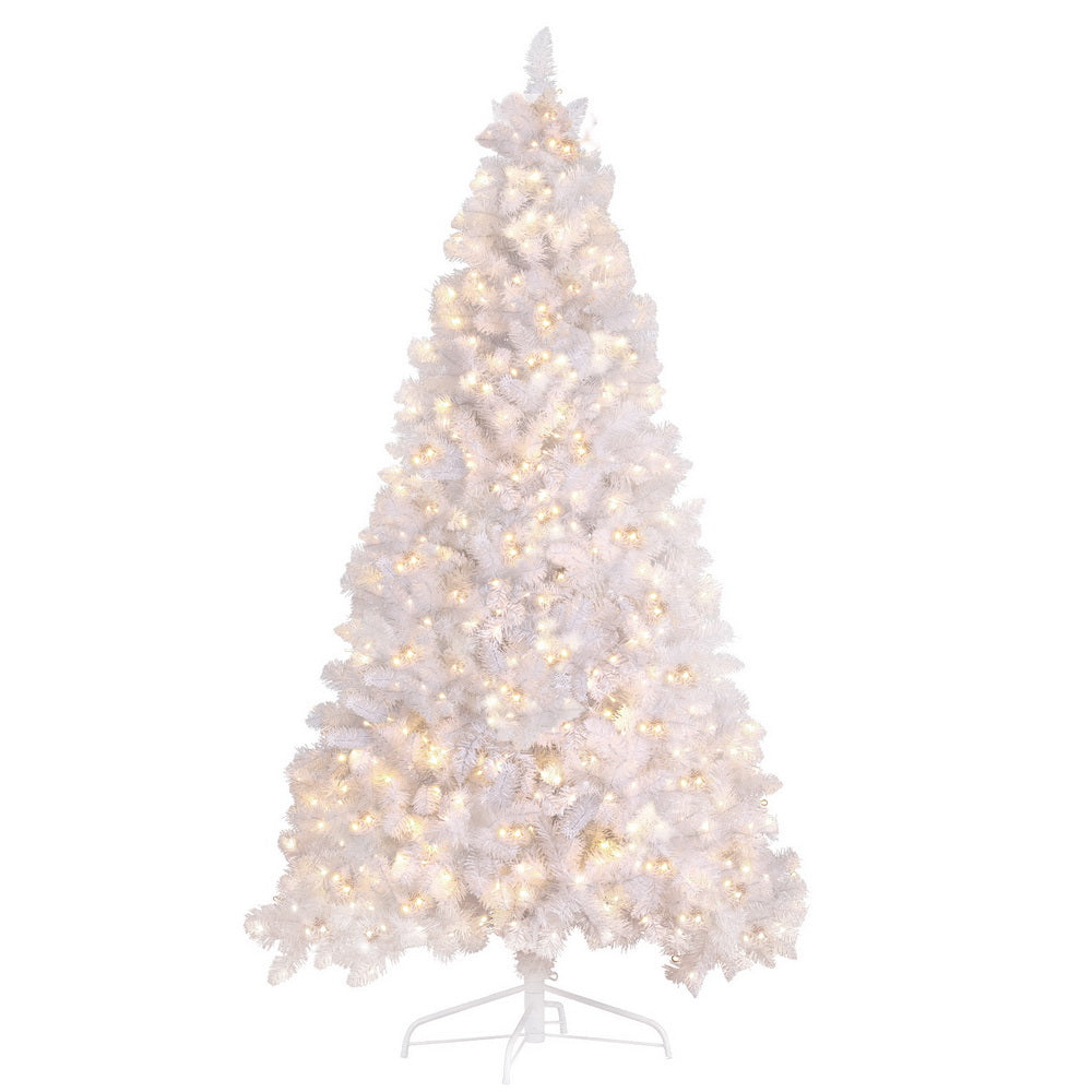 Christmas Trees: Jingle Jollys Christmas Tree 2.1m 500 LED Xmas Tree Decorations White 1260 Tips