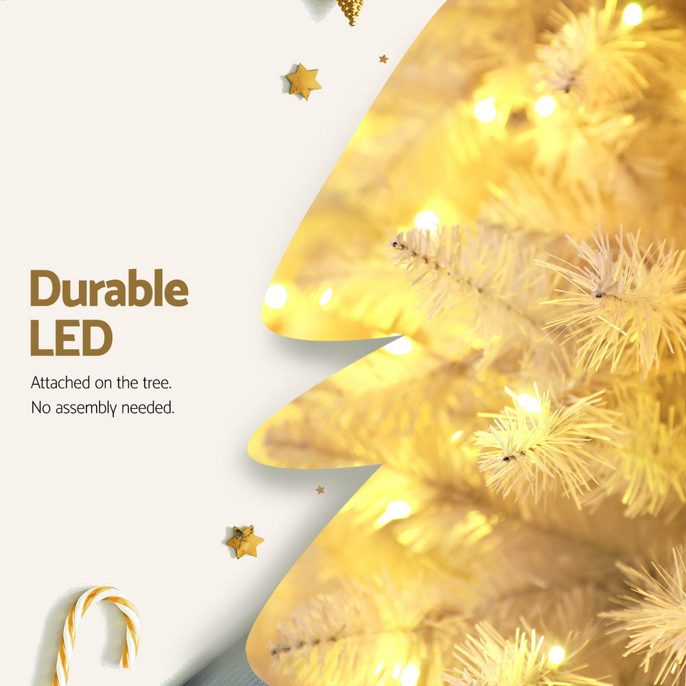 Christmas Trees: Jingle Jollys Christmas Tree 2.1m 500 LED Xmas Tree Decorations White 1260 Tips