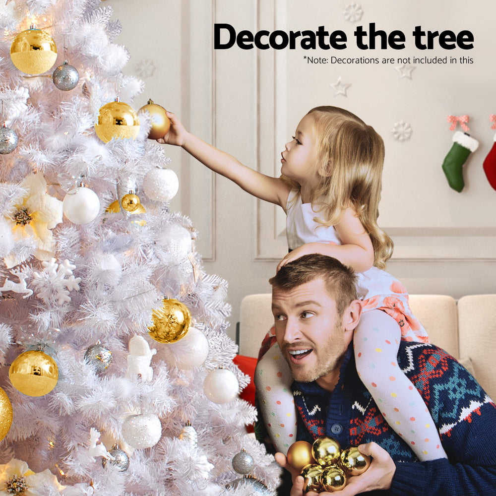 Christmas Trees: Jingle Jollys Christmas Tree 2.1m 500 LED Xmas Tree Decorations White 1260 Tips