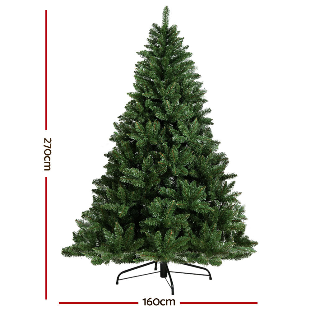 Christmas Trees: Jingle Jollys Christmas Tree 2.7m Green Xmas Tree Decorations 1590 Tips