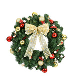 Christmas Wreaths & Garlands: Jingle Jollys Christmas Wreath 60CM LED Garland Berries Bow Baubles Xmas Decor
