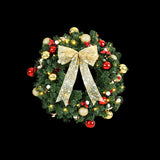 Christmas Wreaths & Garlands: Jingle Jollys Christmas Wreath 60CM LED Garland Berries Bow Baubles Xmas Decor
