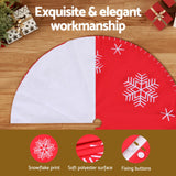 Jingle Jollys Christmas Tree Skirt 90cm Snowflake Ornaments Party Decorations