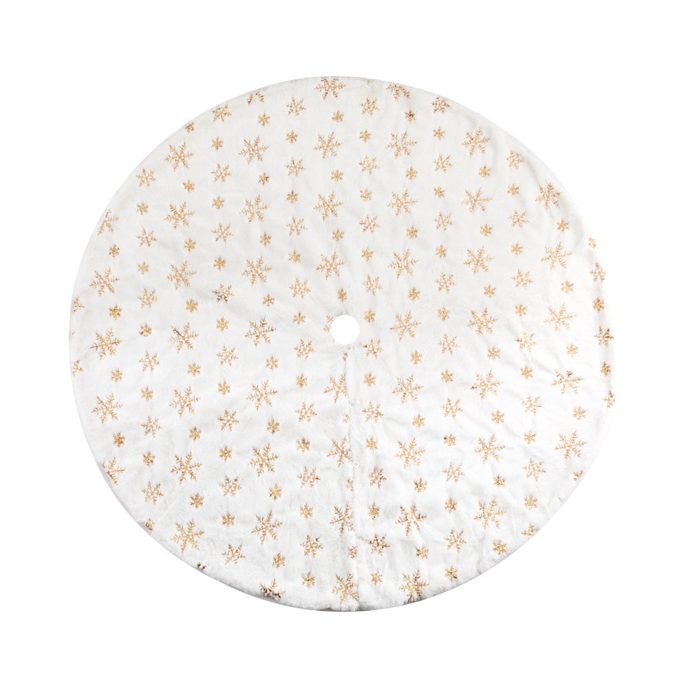 Christmas Decorations: Jingle Jollys Christmas Tree Skirt 120cm Snowflake Ornaments Xmas Decorations