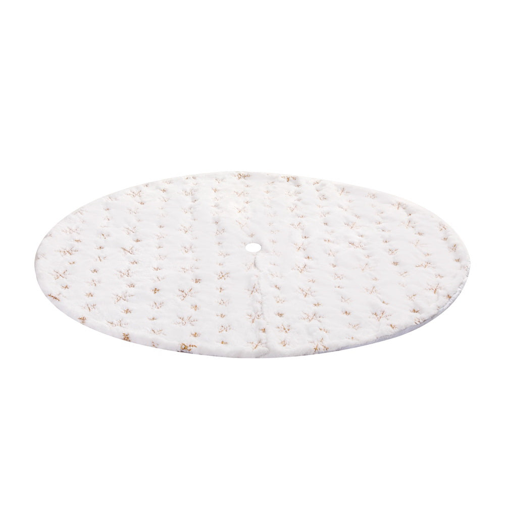 Christmas Decorations: Jingle Jollys Christmas Tree Skirt 120cm Snowflake Ornaments Xmas Decorations