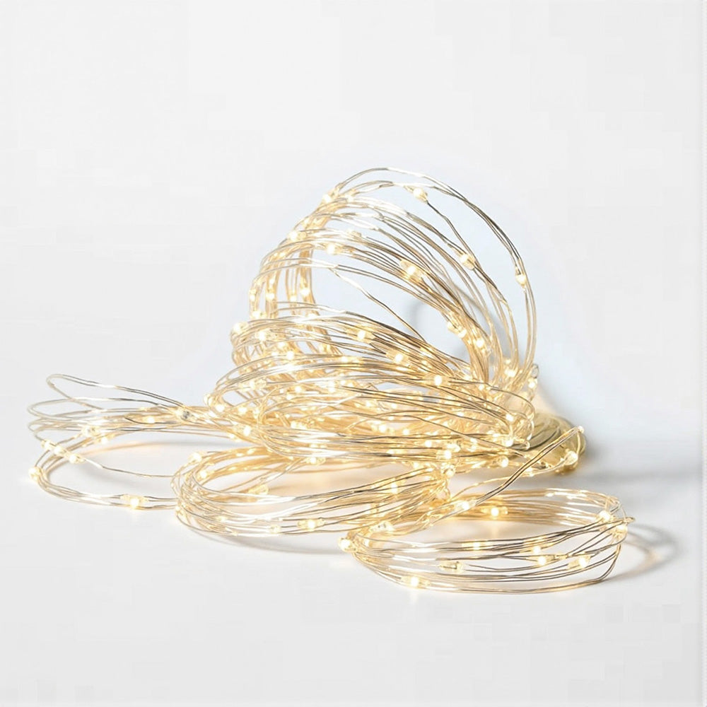 Outdoor Decorations & Lights: Jingle Jollys 3X3M Christmas Lights Curtain String Light 300 LED Warm White