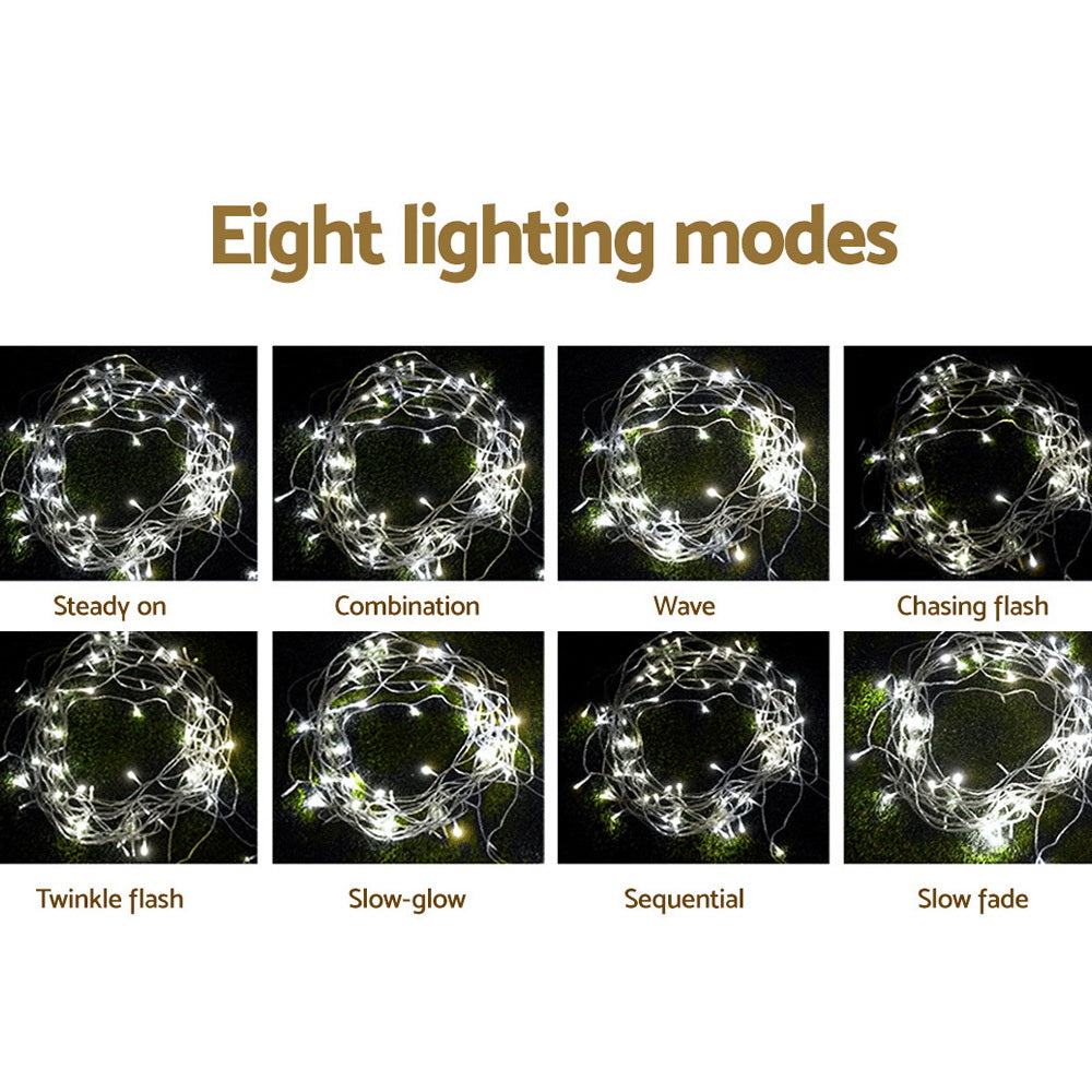 Outdoor Decorations & Lights: 3X6M Christmas Lights Curtain Light Cool White 600 LED Jingle Jollys