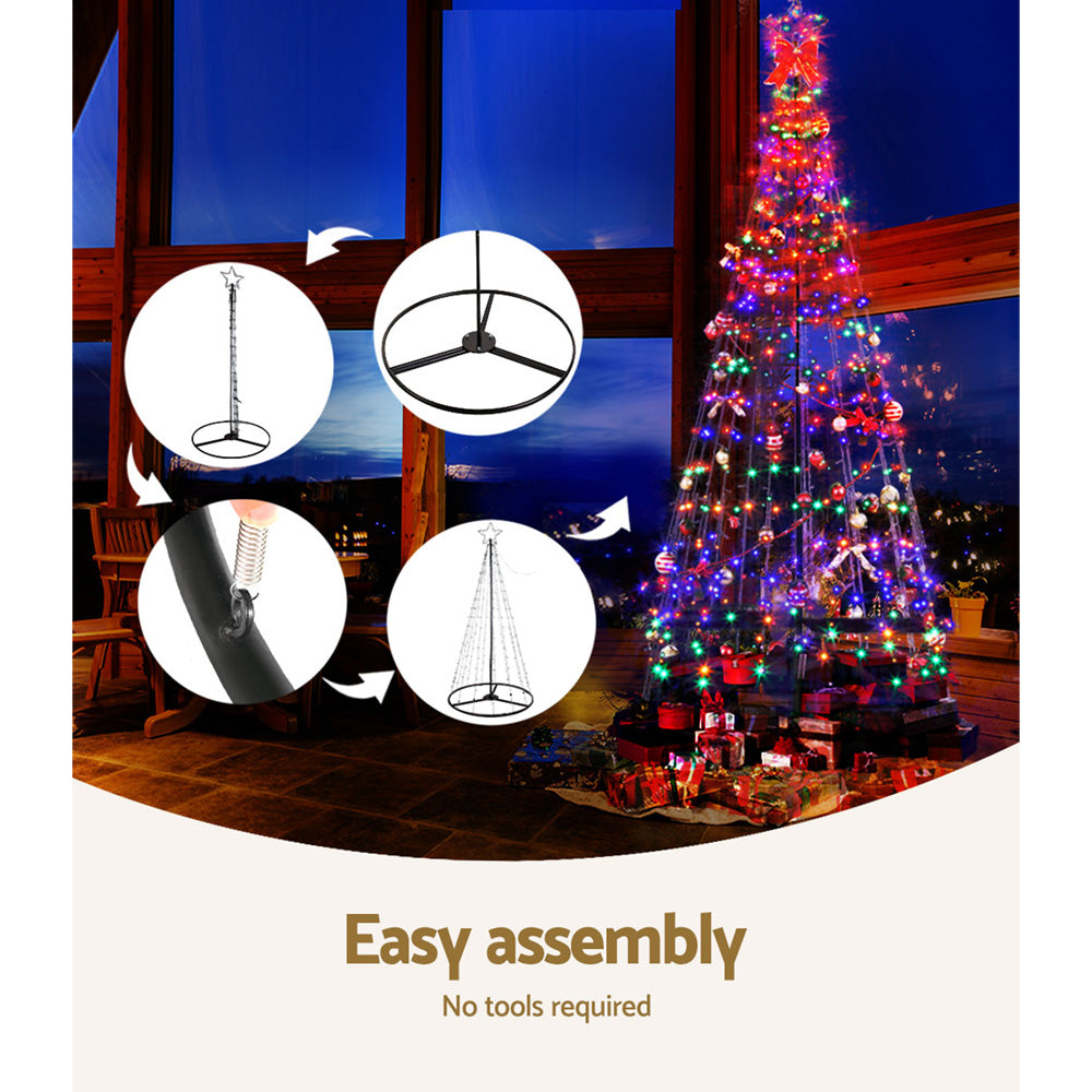 Outdoor Decorations & Lights: 3.6M Christmas Tree 400 LED Solar Jingle Jollys