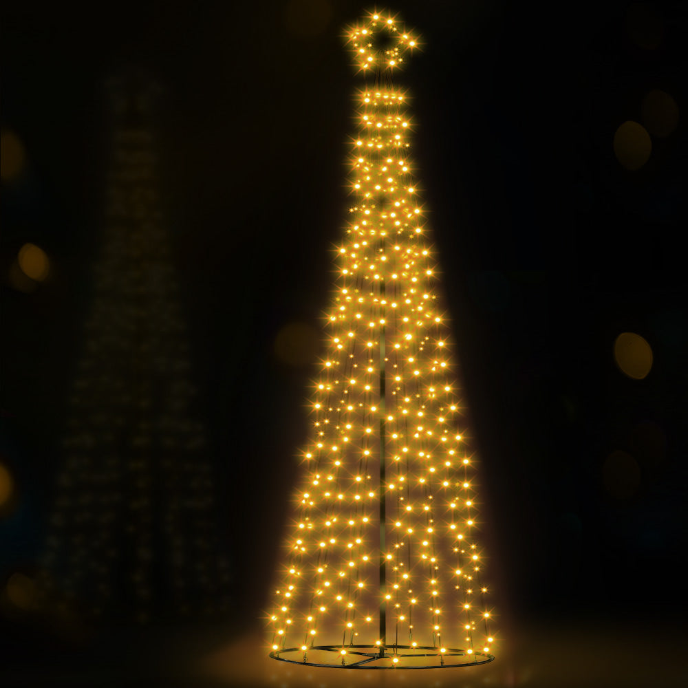 Outdoor Decorations & Lights: 3.6M Christmas Tree LED Solar Warm Jingle Jollys