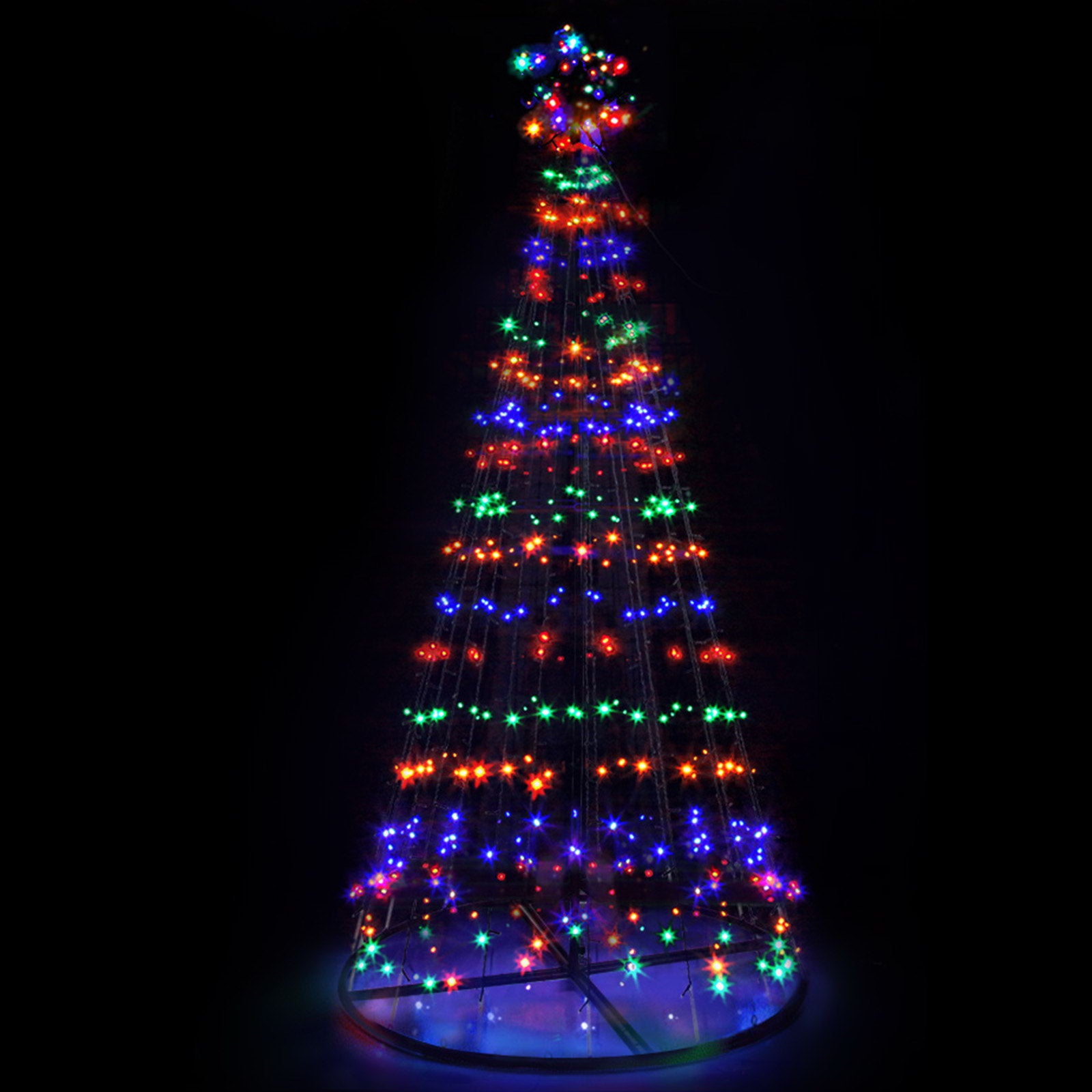 Outdoor Decorations & Lights: 2.1M Christmas Tree 264 LED Solar Jingle Jollys