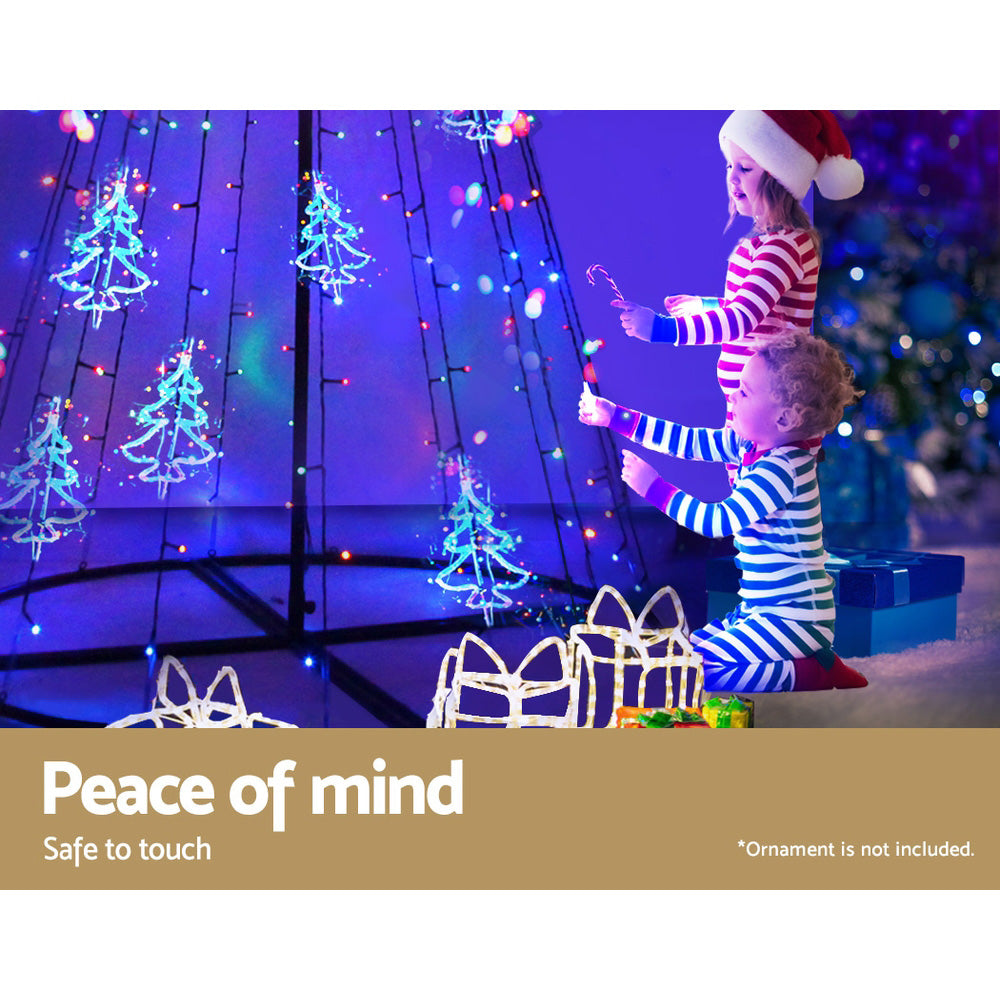 Outdoor Decorations & Lights: 2.1M Christmas Tree 264 LED Solar Jingle Jollys