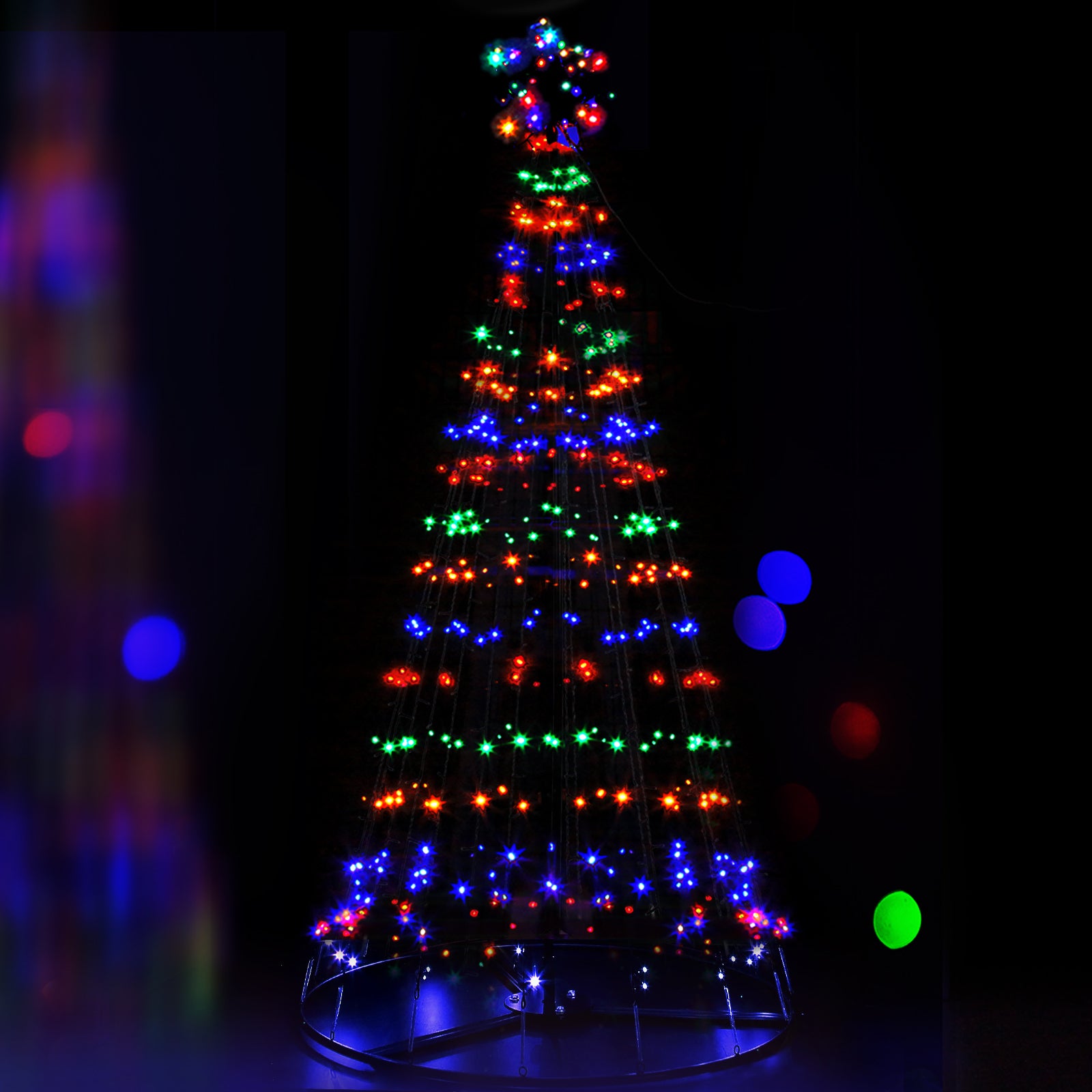 Outdoor Decorations & Lights: 2.1M Christmas Tree 264 LED Solar Jingle Jollys