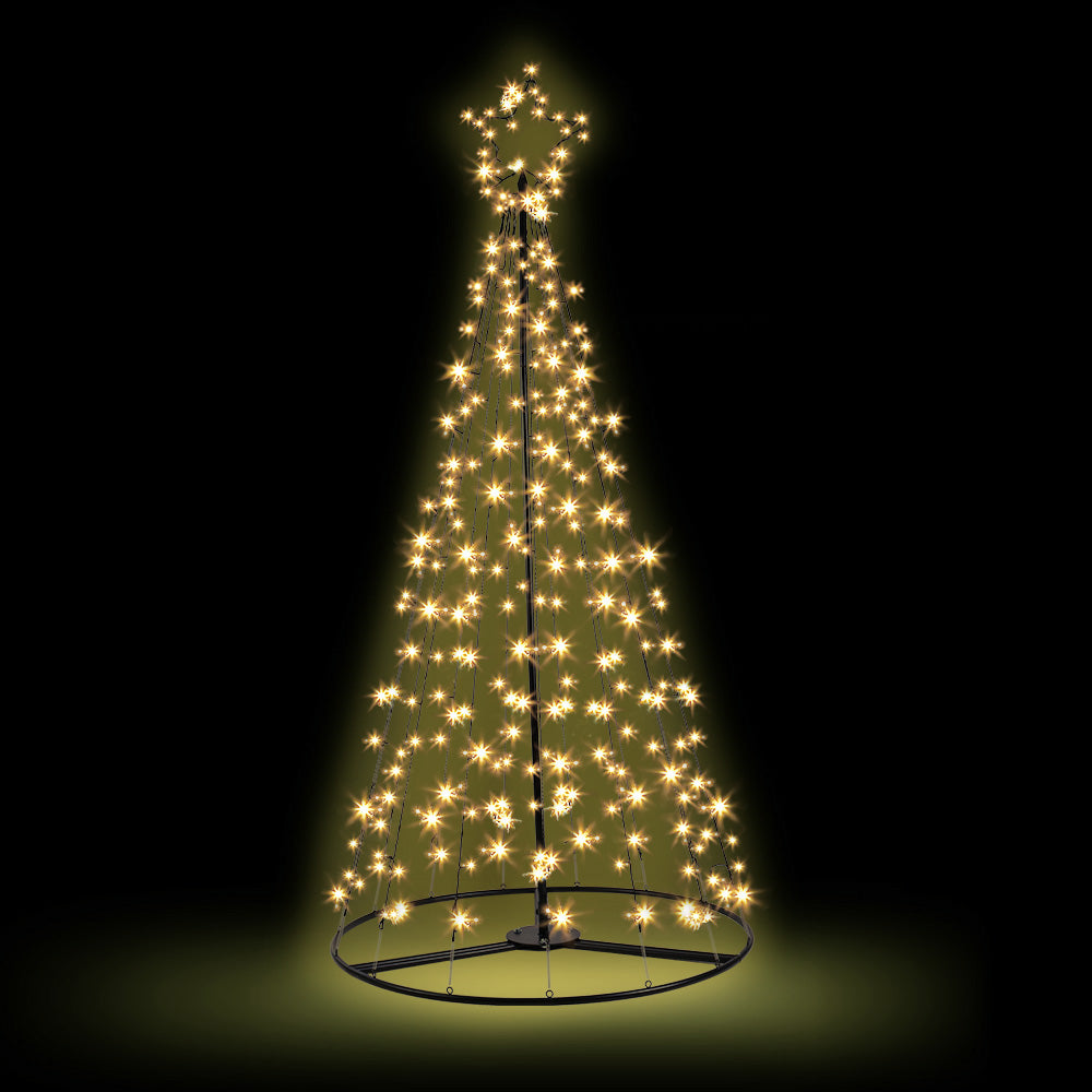 Outdoor Decorations & Lights: 2.1M Christmas Tree LED Solar Warm Jingle Jollys