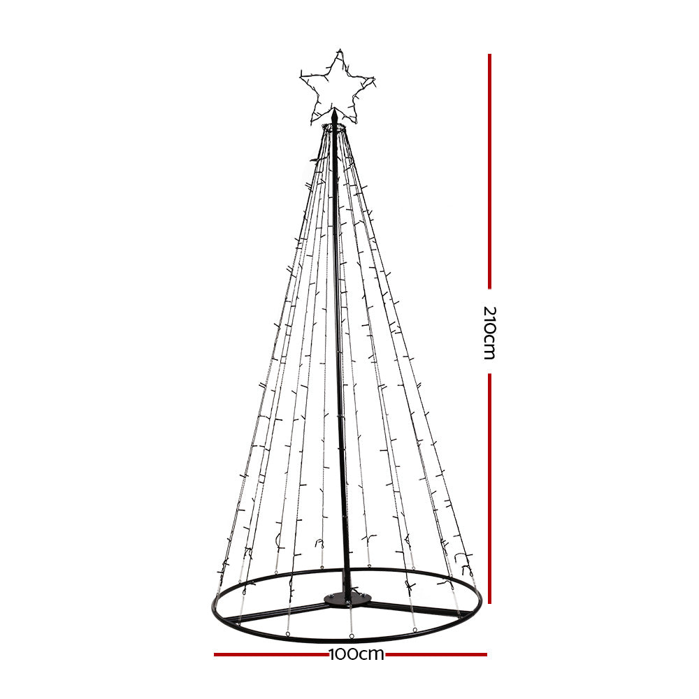 Outdoor Decorations & Lights: 2.1M Christmas Tree LED Solar Warm Jingle Jollys