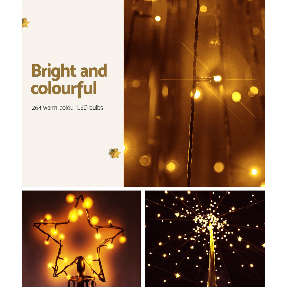 Outdoor Decorations & Lights: 2.1M Christmas Tree LED Solar Warm Jingle Jollys