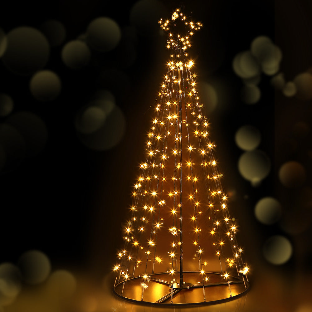 Outdoor Decorations & Lights: 2.1M Christmas Tree LED Solar Warm Jingle Jollys