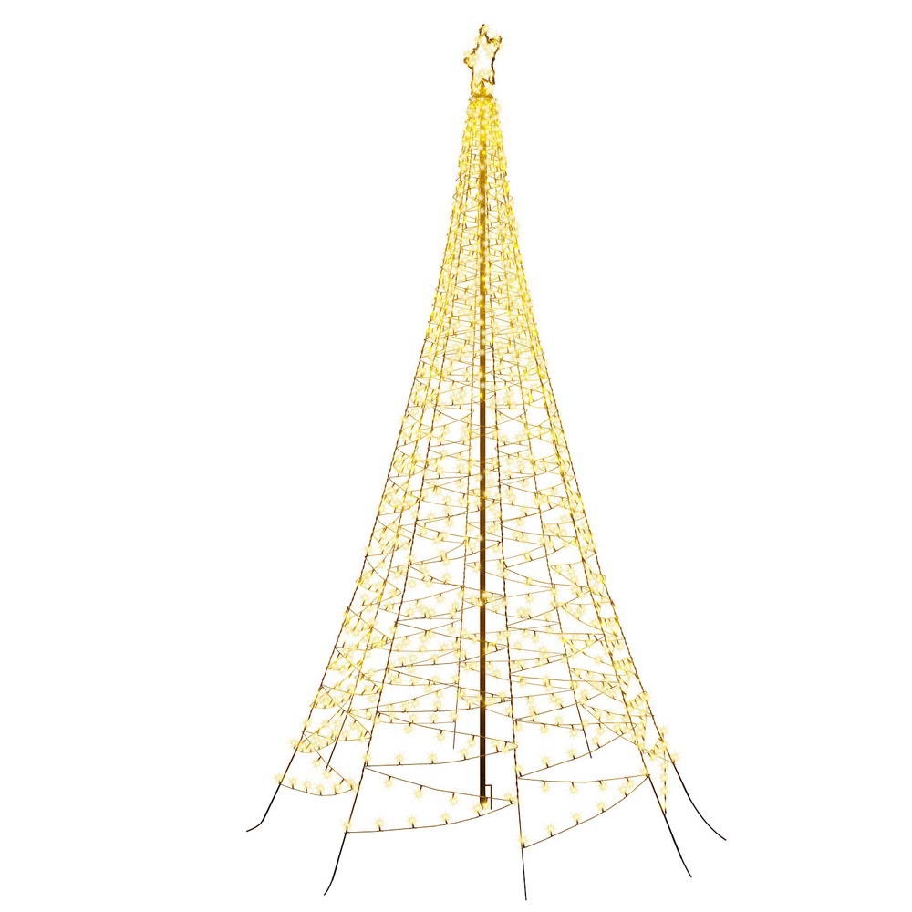 Outdoor Decorations & Lights: 3.6M Christmas Tree 800 LED Solar Net Lights Jingle Jollys