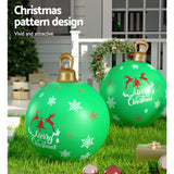 Christmas Decorations: Jingle Jollys Christmas Inflatable Ball Bauble 60cm Outdoor Decoration Green