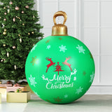 Christmas Decorations: Jingle Jollys Christmas Inflatable Ball Bauble 60cm Outdoor Decoration Green