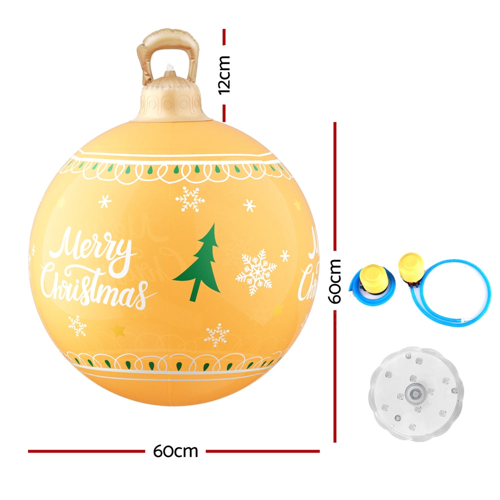 Christmas Decorations: Jingle Jollys Christmas Inflatable Ball 60cm Led Illuminated Xmas Decoration