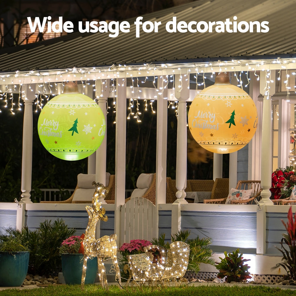 Christmas Decorations: Jingle Jollys Christmas Inflatable Ball 60cm Led Illuminated Xmas Decoration