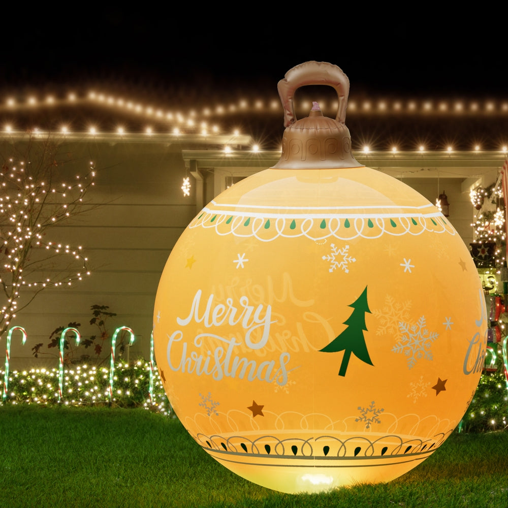 Christmas Decorations: Jingle Jollys Christmas Inflatable Ball 60cm Led Illuminated Xmas Decoration