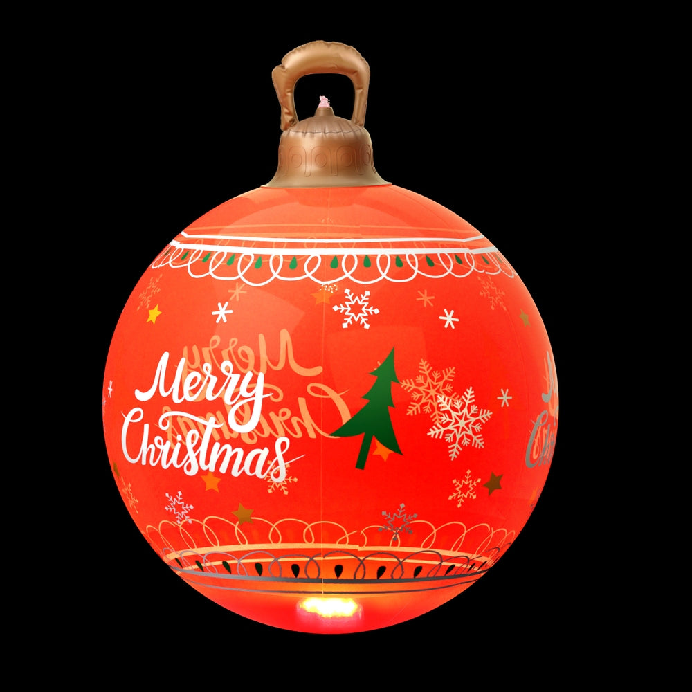 Christmas Decorations: Jingle Jollys Christmas Inflatable Ball 60cm Led Illuminated Xmas Decoration Red