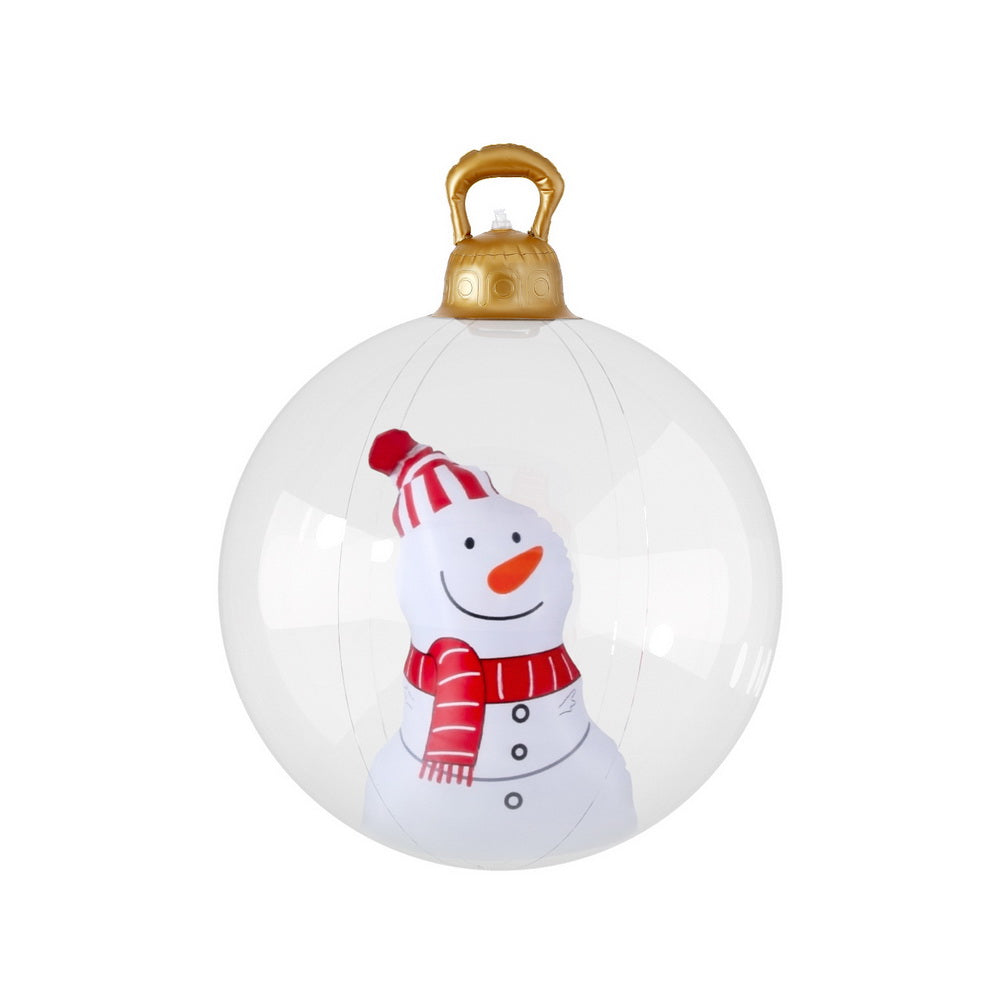Christmas Decorations: Jingle Jollys Christmas Inflatable Ball 60cm Snowman Decoration Giant Bauble