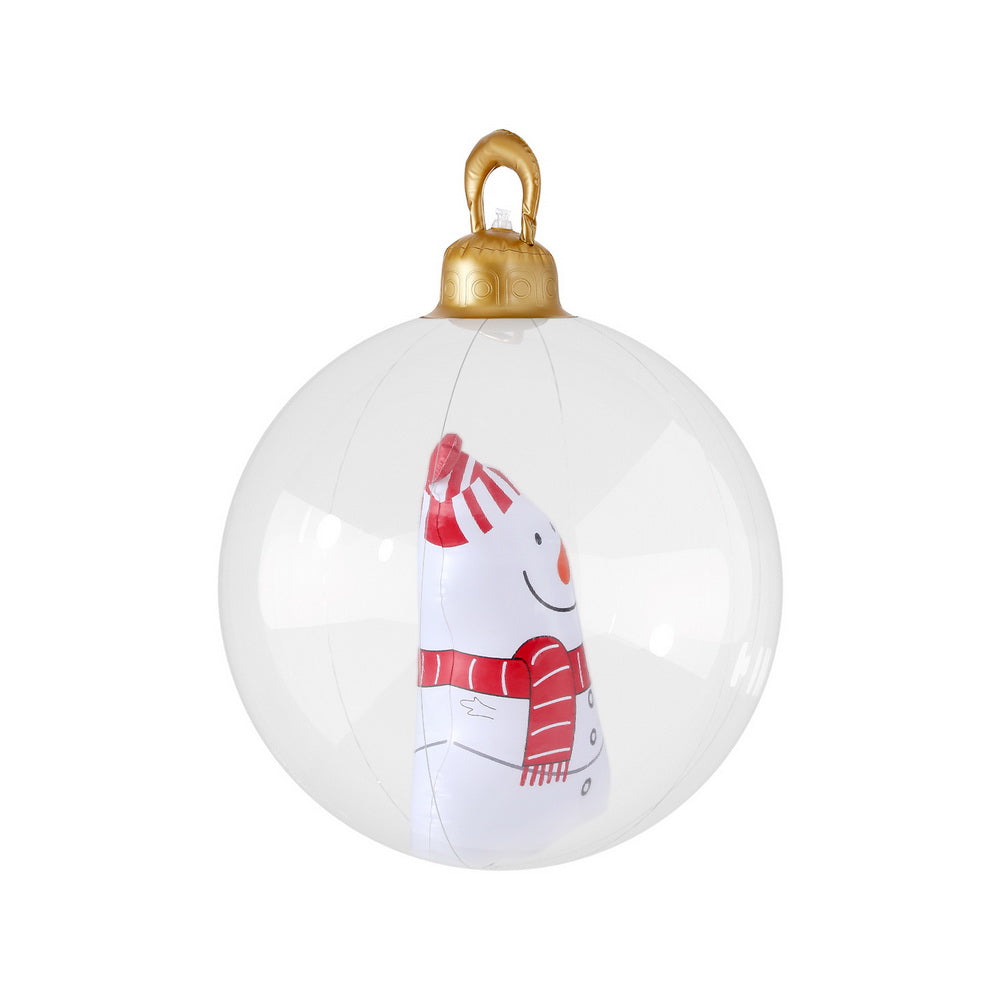 Christmas Decorations: Jingle Jollys Christmas Inflatable Ball 60cm Snowman Decoration Giant Bauble
