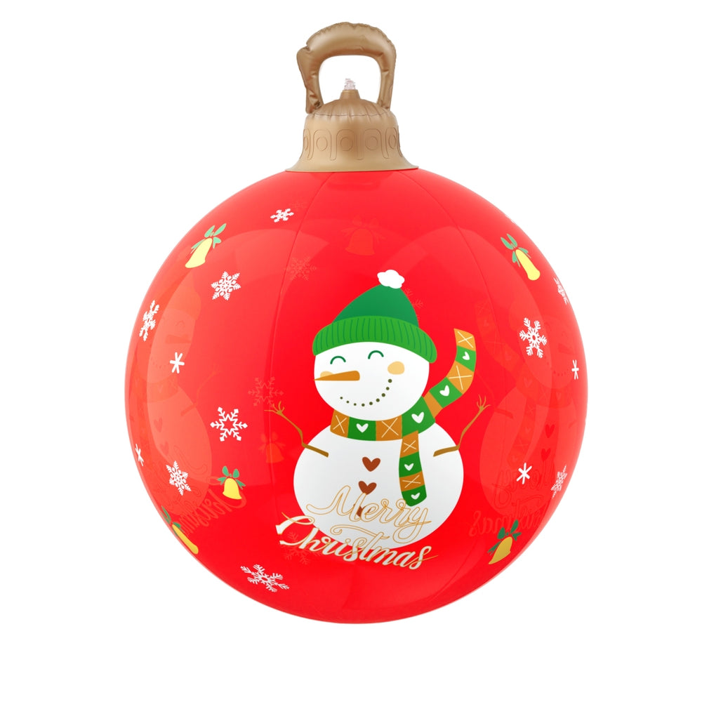 Christmas Decorations: Jingle Jollys Christmas Inflatable Ball 60cm Illuminated Led Snowman Xmas Decor