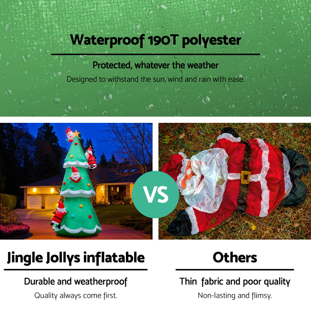Christmas Decorations: Jingle Jollys Christmas Inflatable Santa Tree 5M Illuminated Decorations