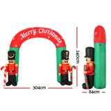 Christmas Decorations: Jingle Jollys Christmas Inflatable Archwary Nutcracker 3M Illuminated Decorations
