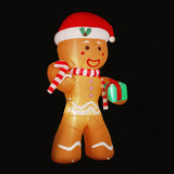 Christmas Decorations: Jingle Jollys Christmas Inflatable Gingerbread Man 2.4M Illuminated Decorations