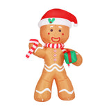 Christmas Decorations: Jingle Jollys Christmas Inflatable Gingerbread Man 2.4M Illuminated Decorations