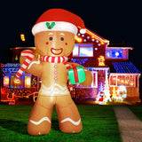 Christmas Decorations: Jingle Jollys Christmas Inflatable Gingerbread Man 2.4M Illuminated Decorations