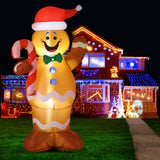 Christmas Decorations: Jingle Jollys Christmas Inflatable Gingerbread Man 1.5M Height LED Decorations Illuminated
