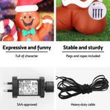 Christmas Decorations: Jingle Jollys Christmas Inflatable Gingerbread Man 1.5M Height LED Decorations Illuminated