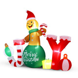 Christmas Decorations: Jingle Jollys Christmas Inflatable Gingerman Joy 3M Long Outdoor Decorations Illuminated