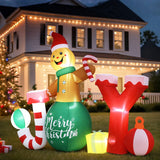 Christmas Decorations: Jingle Jollys Christmas Inflatable Gingerman Joy 3M Long Outdoor Decorations Illuminated