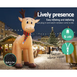 Christmas Decorations: Jingle Jollys Christmas Inflatable Reindeer 5M Illuminated Decorations