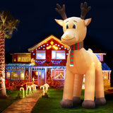 Christmas Decorations: Jingle Jollys Christmas Inflatable Reindeer 5M Illuminated Decorations