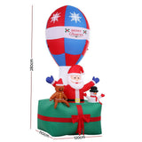 Christmas Clothing: Jingle Jollys Christmas Inflatable Santa in Ballon 2.8M Height LED Decorations Illuminated