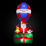 Christmas Clothing: Jingle Jollys Christmas Inflatable Santa in Ballon 2.8M Height LED Decorations Illuminated
