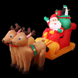 Christmas Decorations: Jingle Jollys Christmas Inflatable Santa Sleigh 2.2M Illuminated Decorations
