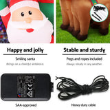 Christmas Decorations: Jingle Jollys Christmas Inflatable Santa Sleigh 2.2M Illuminated Decorations