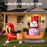 Christmas Decorations: Jingle Jollys Christmas Inflatable Snowman Dog 4.2M Tall Outdoor Decorations Illuminated