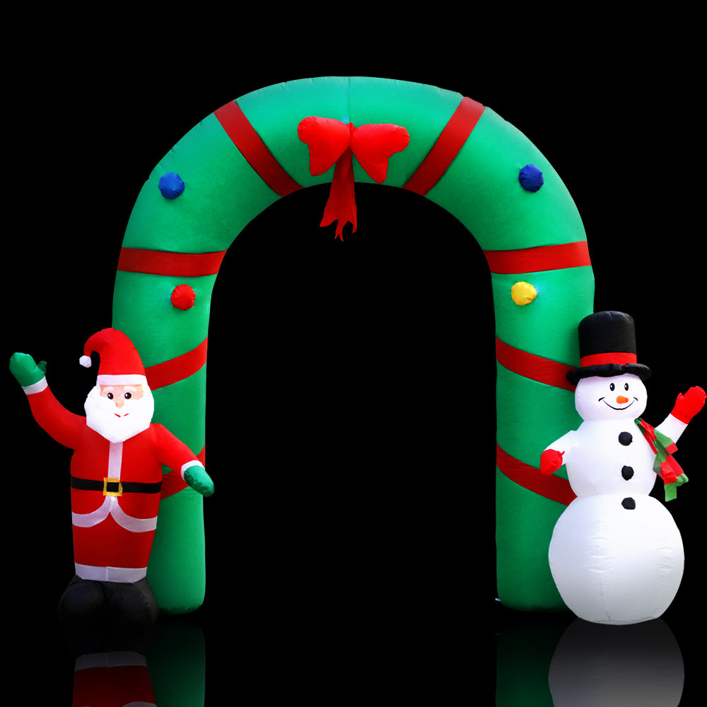 Christmas Decorations: Jingle Jollys Christmas Inflatable Archwary 2.8M Illuminated Decorations