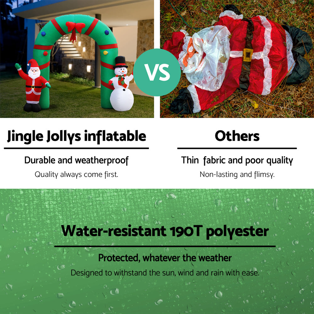 Christmas Decorations: Jingle Jollys Christmas Inflatable Archwary 2.8M Illuminated Decorations