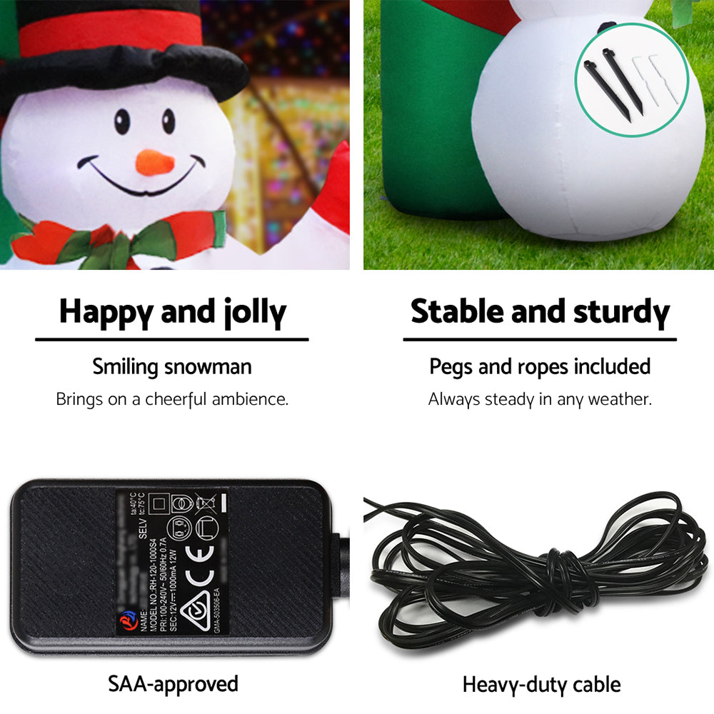 Christmas Decorations: Jingle Jollys Christmas Inflatable Archwary 2.8M Illuminated Decorations