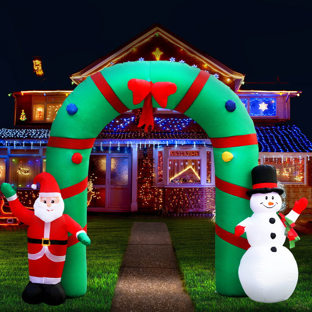 Christmas Decorations: Jingle Jollys Christmas Inflatable Archwary 2.8M Illuminated Decorations